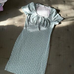 Papaya Floral Midi Ruffle Dress